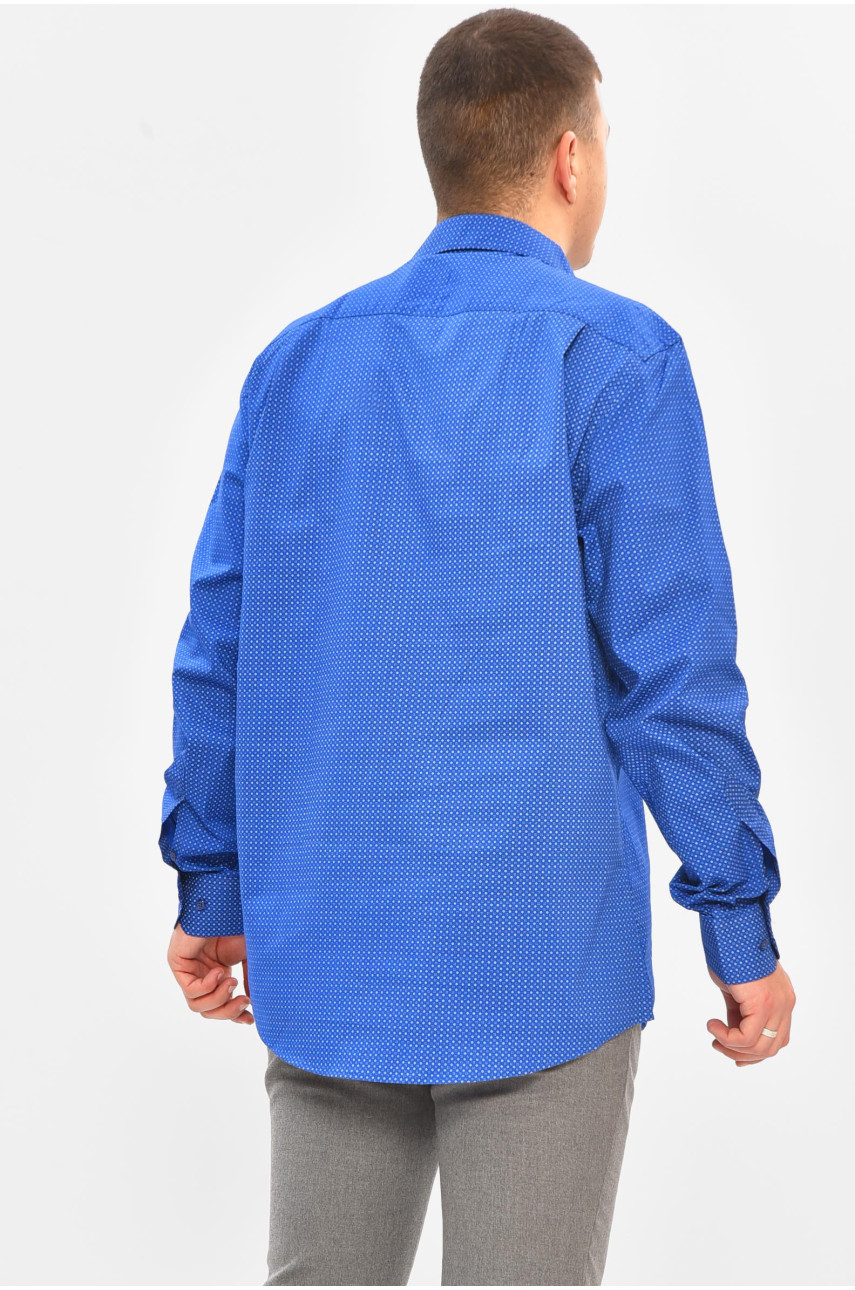 Рубашка мужская тёмно-синего цвета с принтом SKY2329 208265