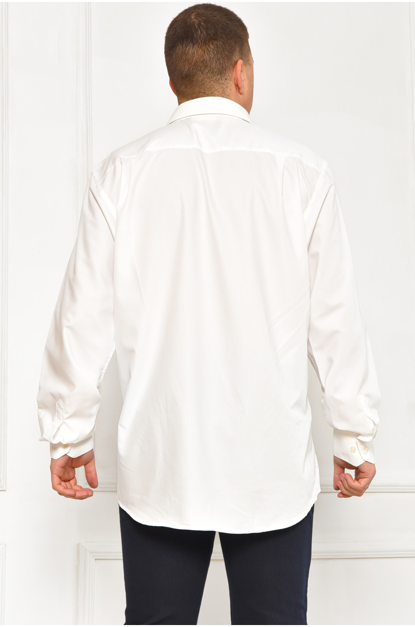 Рубашка мужская однотонная белого цвета SKY0991 208269