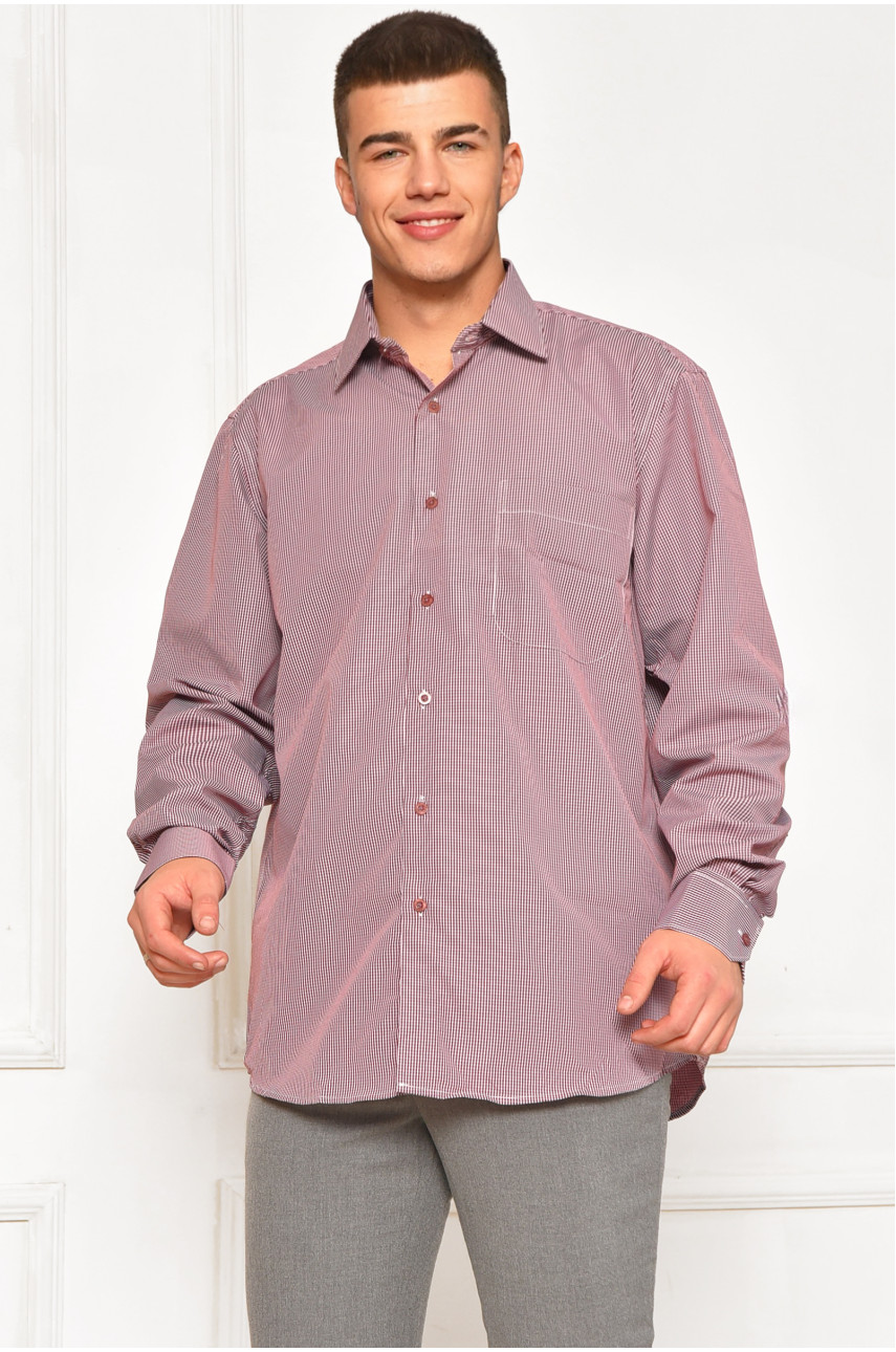 Рубашка мужская красного цвета с принтом SKY0991 208275