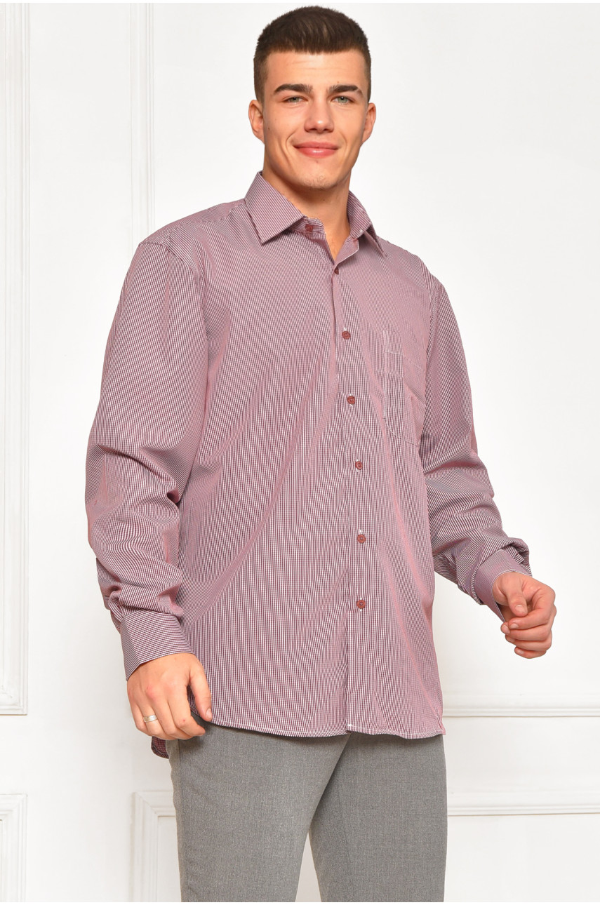 Рубашка мужская красного цвета с принтом SKY0991 208275