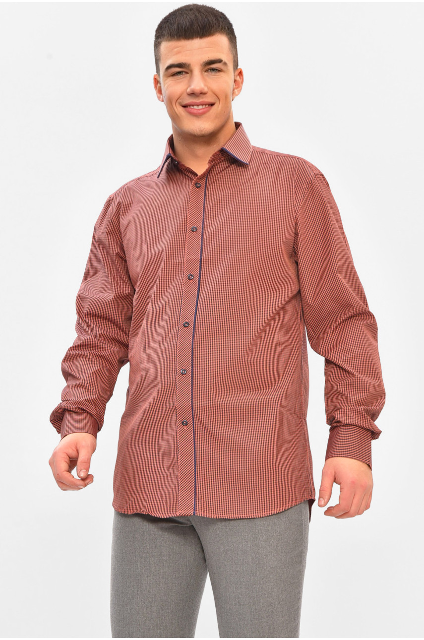 Рубашка мужская красного цвета с принтом SKY2876 208278