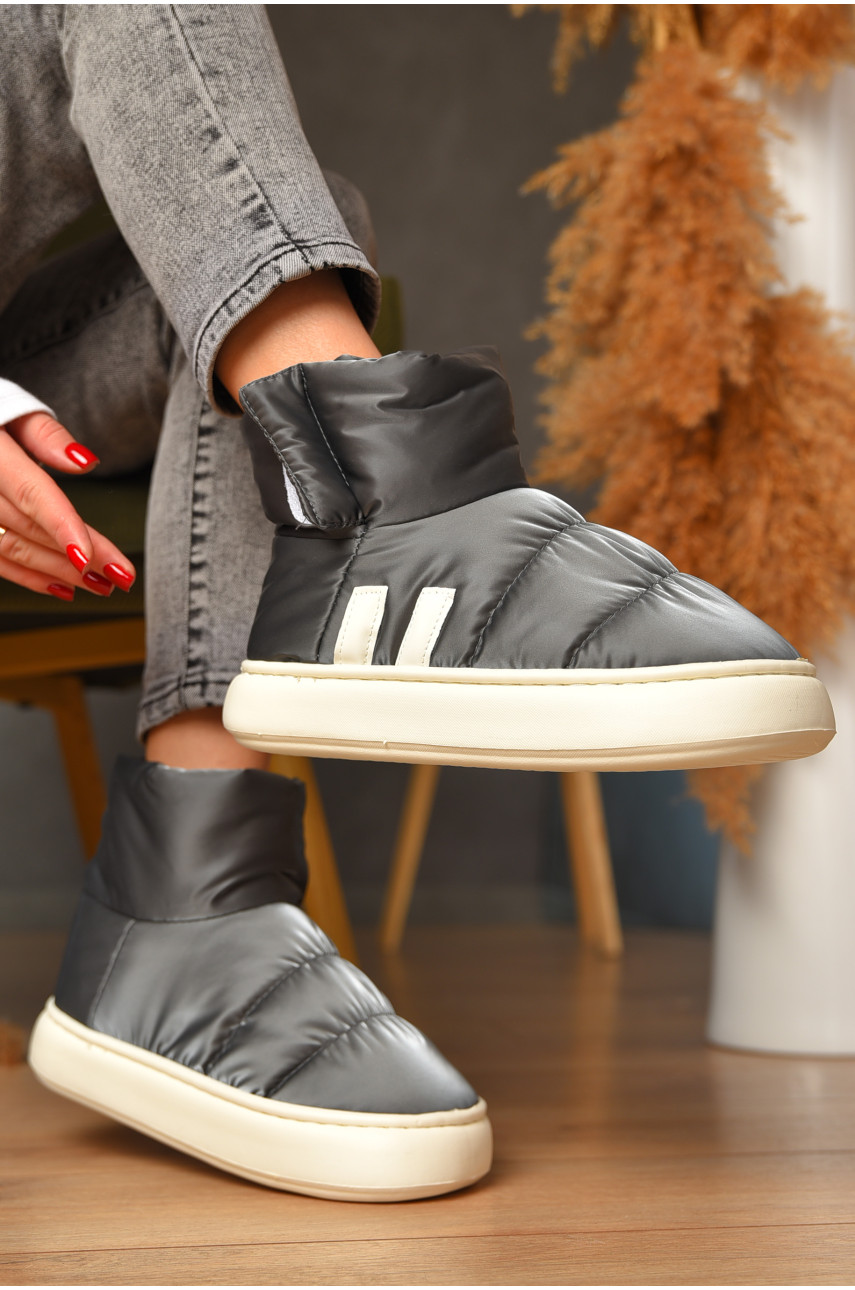 Угги женские на меху темно-серого цвета 001-2 208295