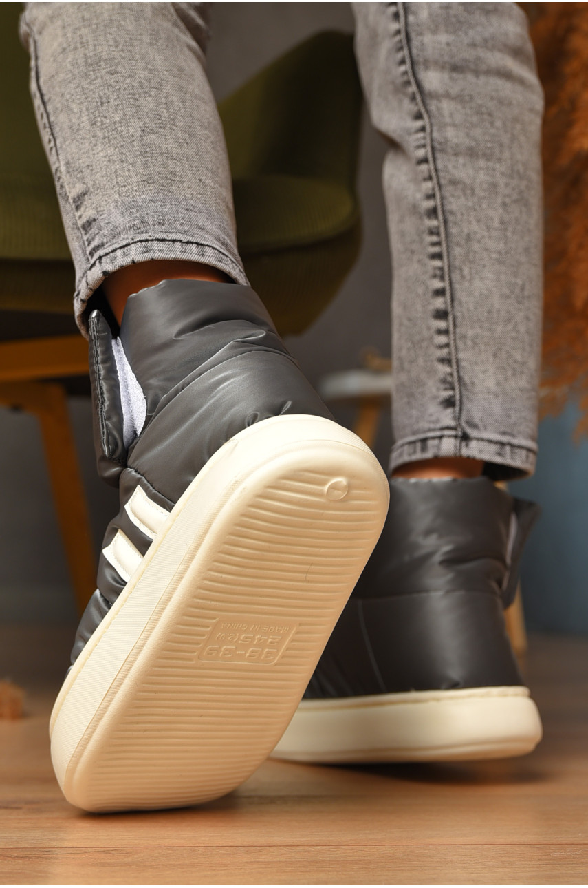 Угги женские на меху темно-серого цвета 001-2 208295