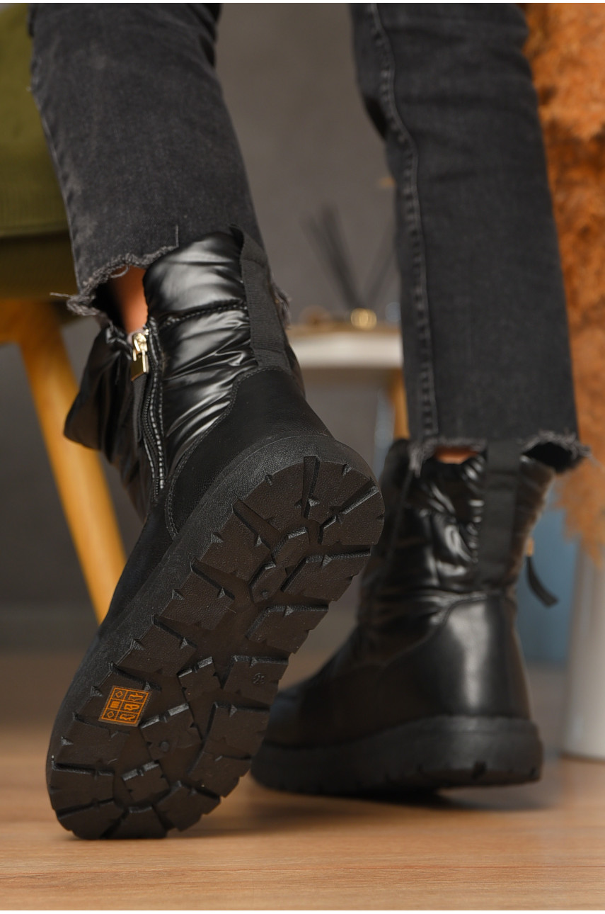 Дутики женские на меху черного цвета N8-1 208296