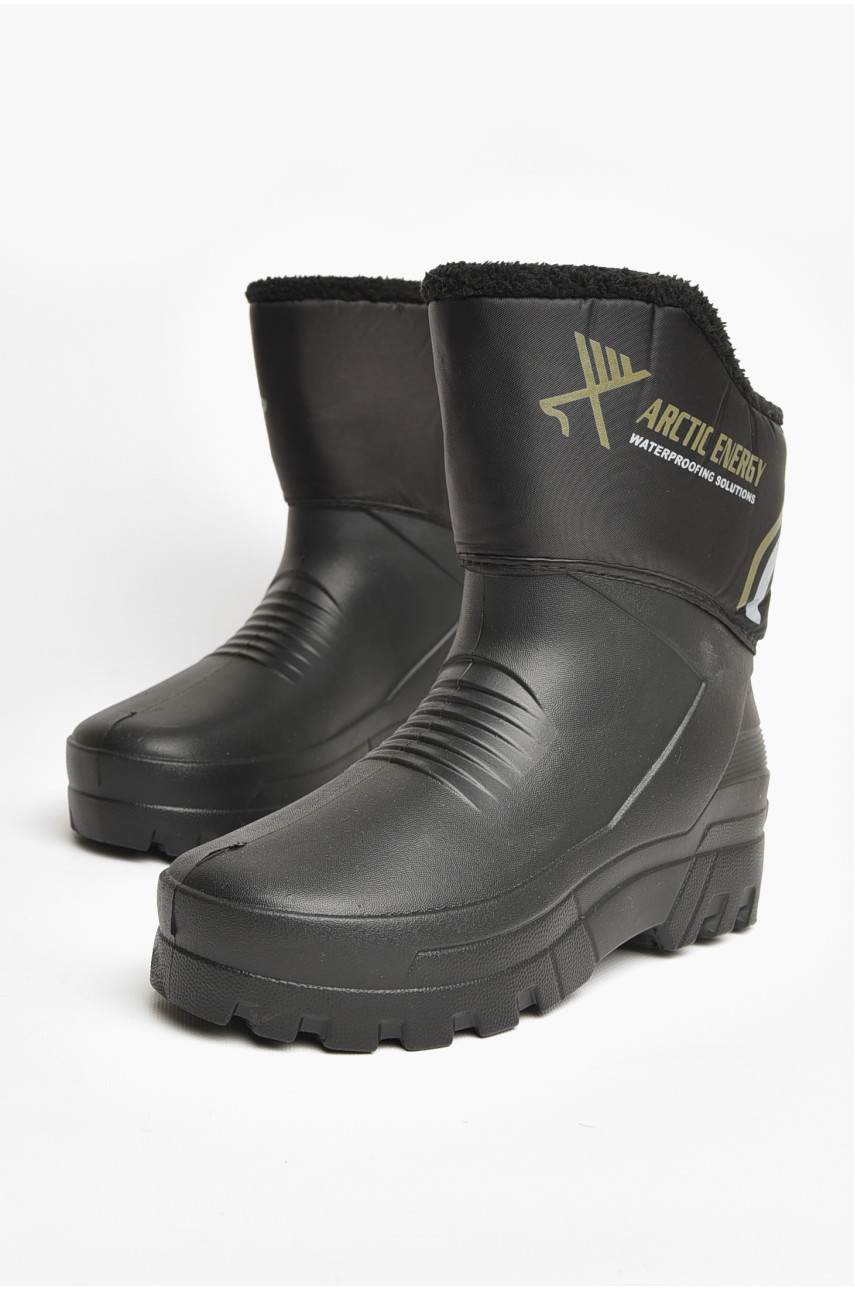 Сапоги мужские пена на меху черного цвета ВМ-1172 208299