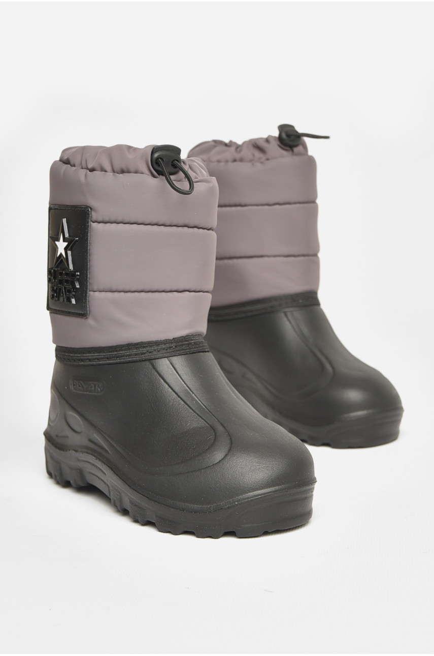 Дутики детские на искусственном меху черного цвета ДДТ-01 208305