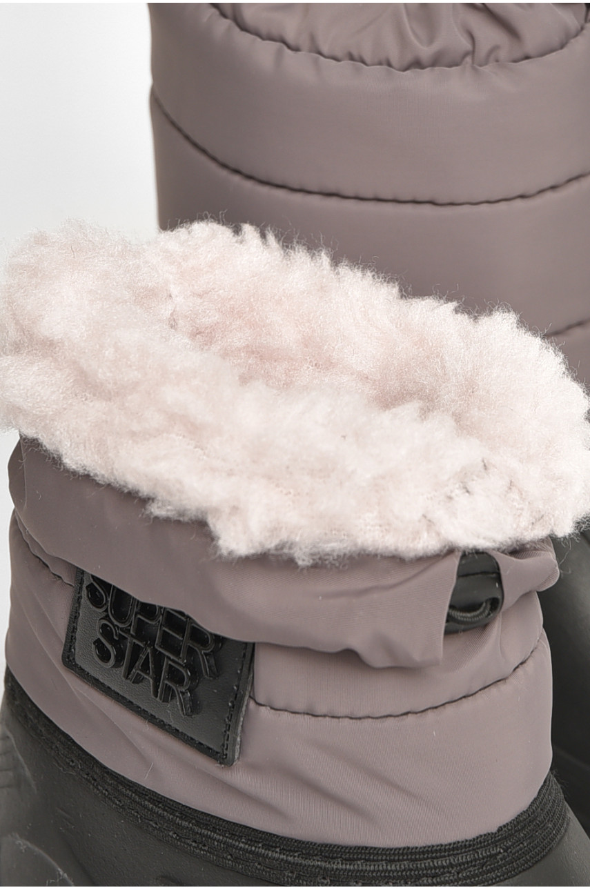 Дутики детские на искусственном меху черного цвета ДДТ-01 208305