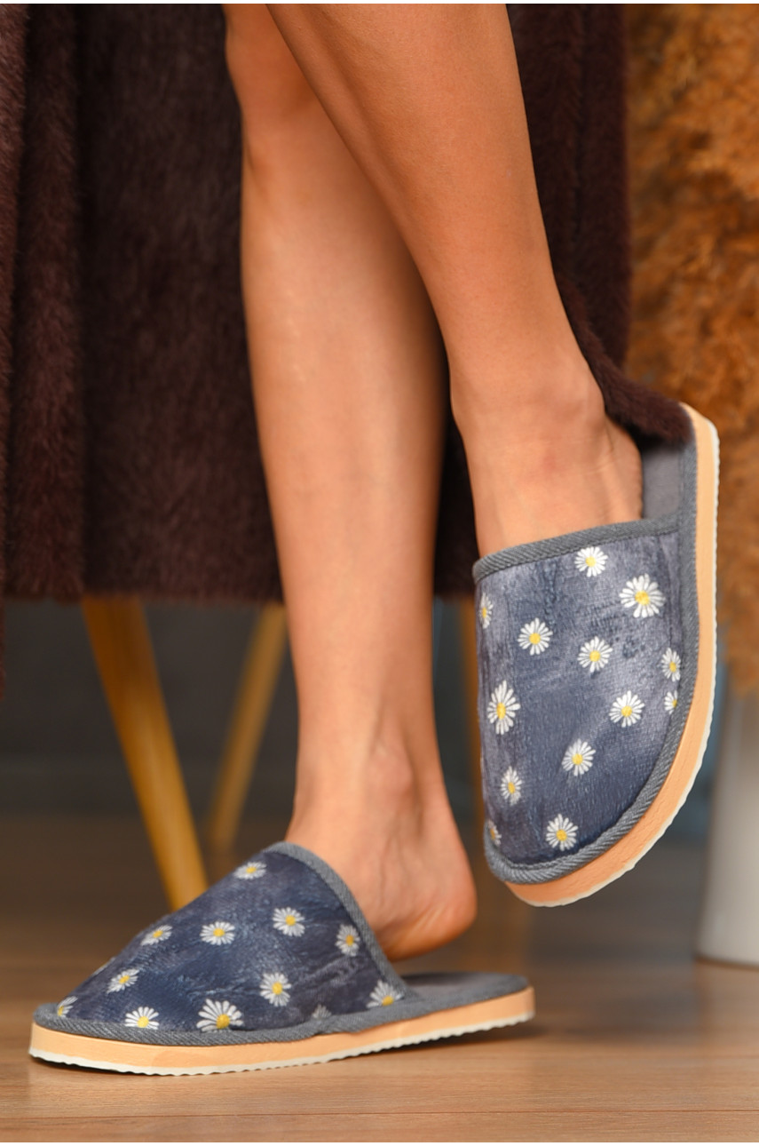 Тапочки домашние женские серого цвета SP-006 208333