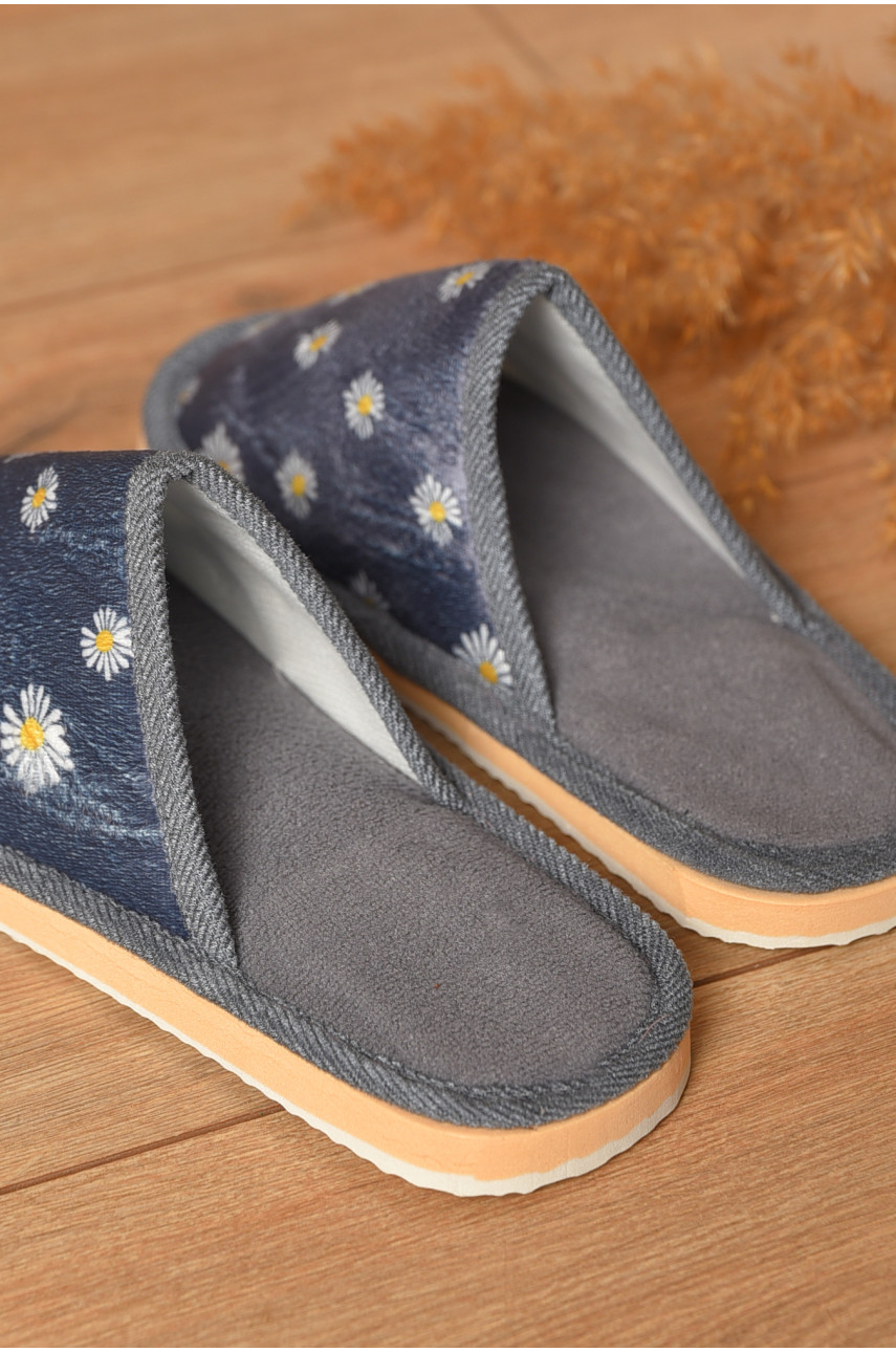 Тапочки домашние женские серого цвета SP-006 208333