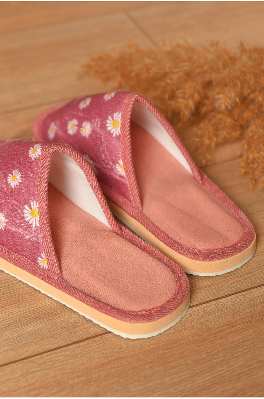 Тапочки домашние женские розового цвета SP-006 208334