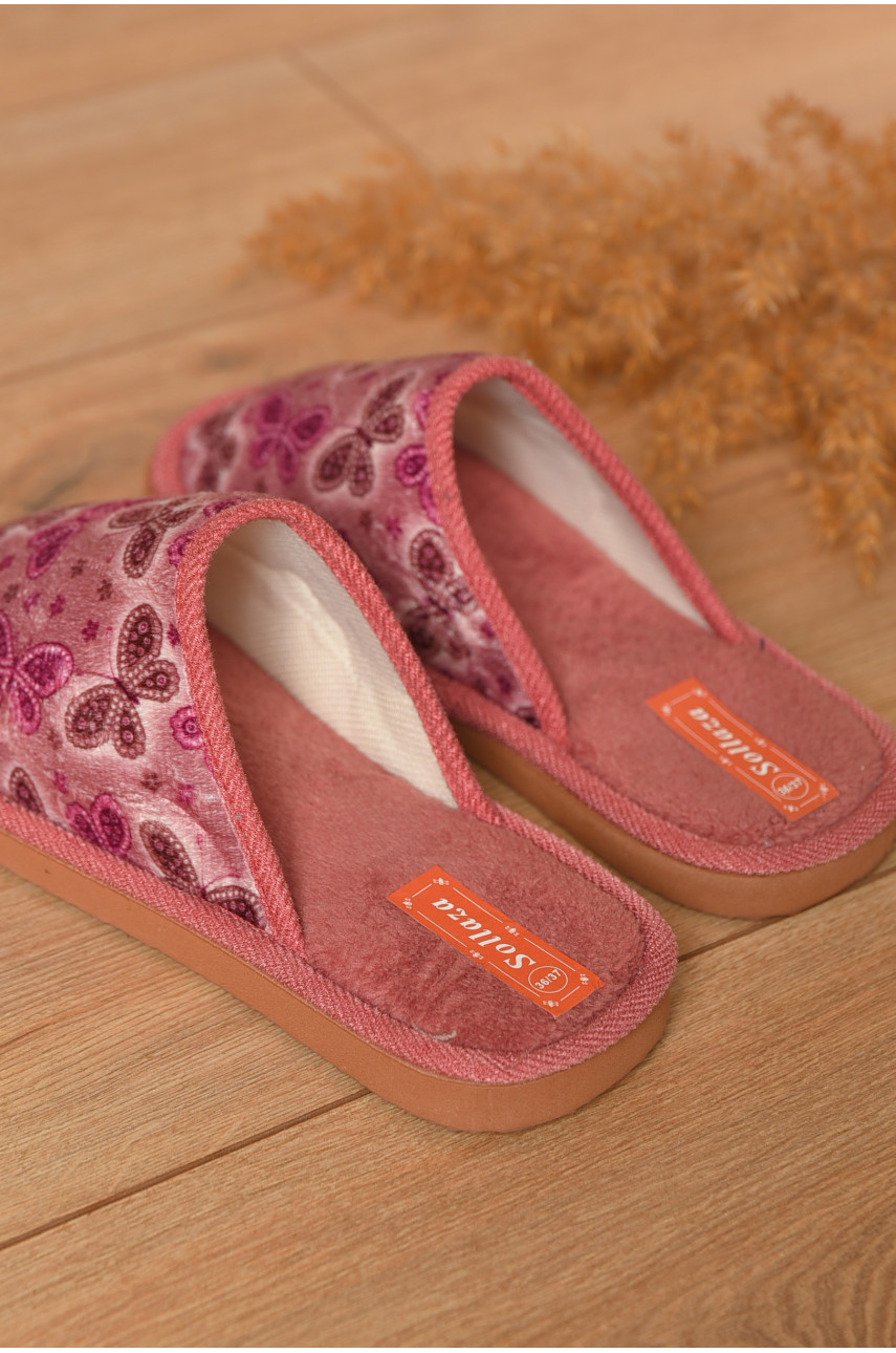 Тапочки домашние женские сиреневого цвета 6066 208337