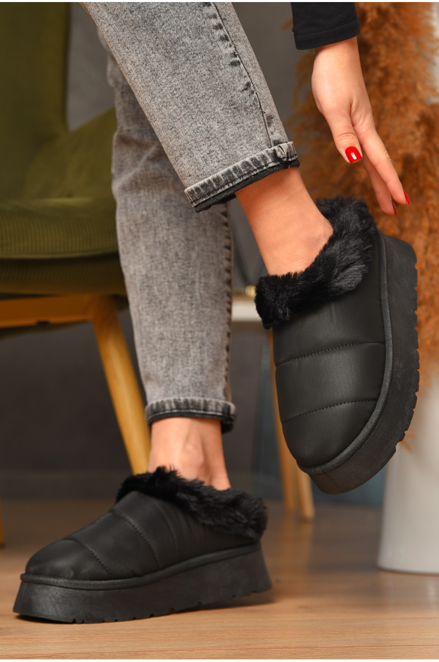 Угги женские на меху черного цвета М 159 208350