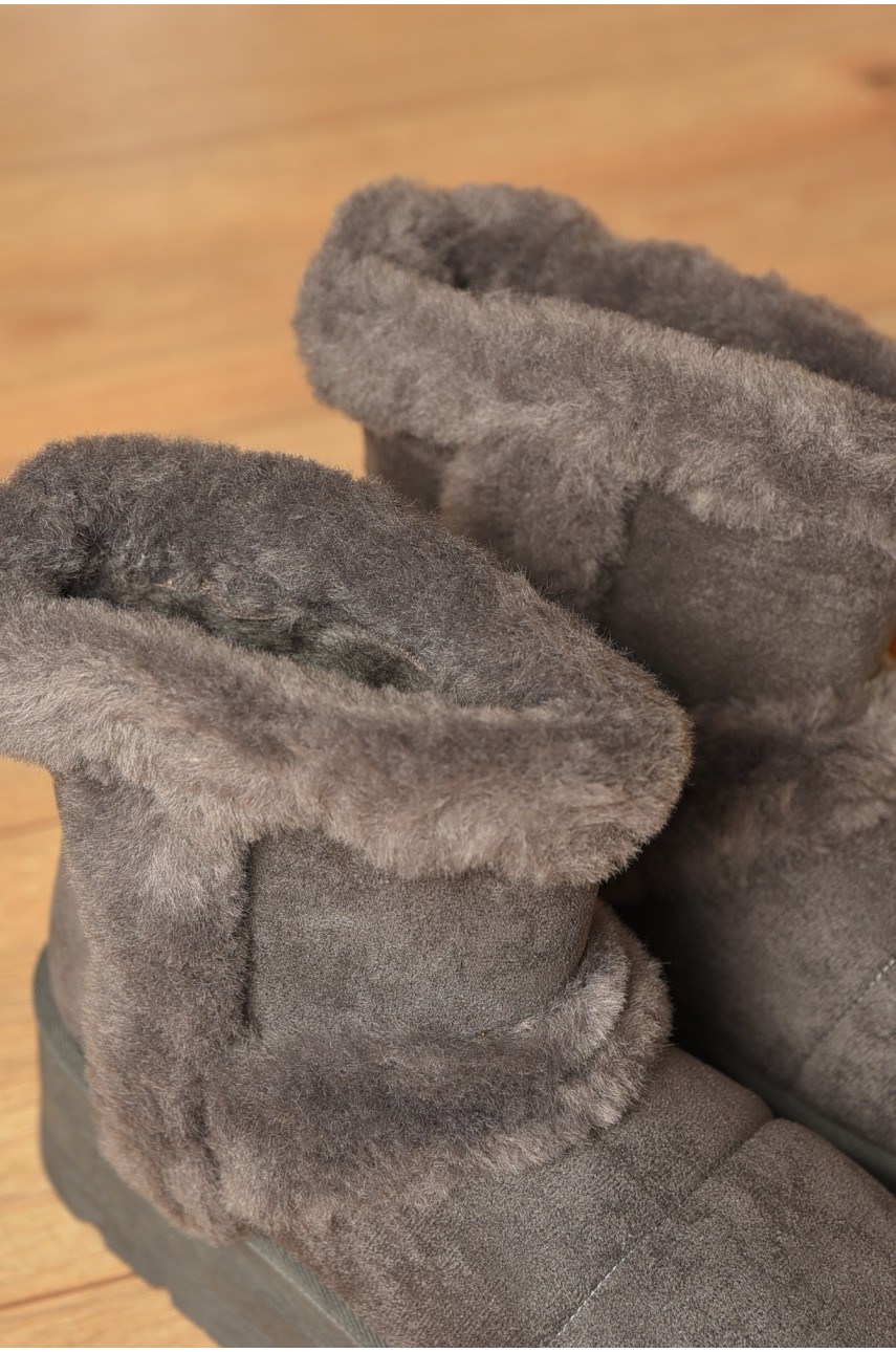 Угги женские на меху темно-серого цвета М 168-5 208355