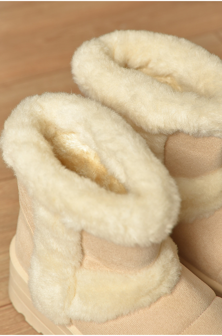 Уггі жіночі на хутрі світло-бежевого кольору М 168-1 208356