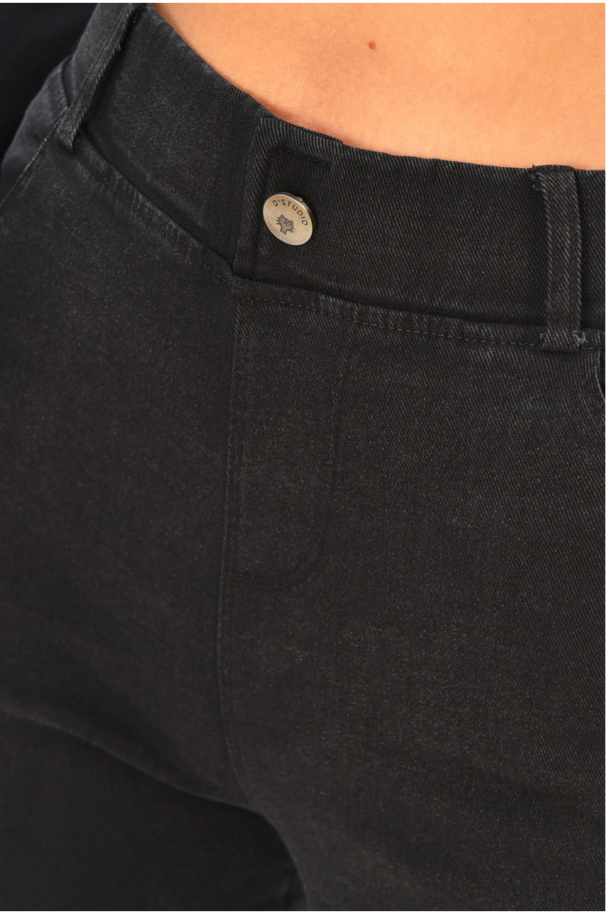 Джинсы женские однотонные черного цвета А4030-6В 208367