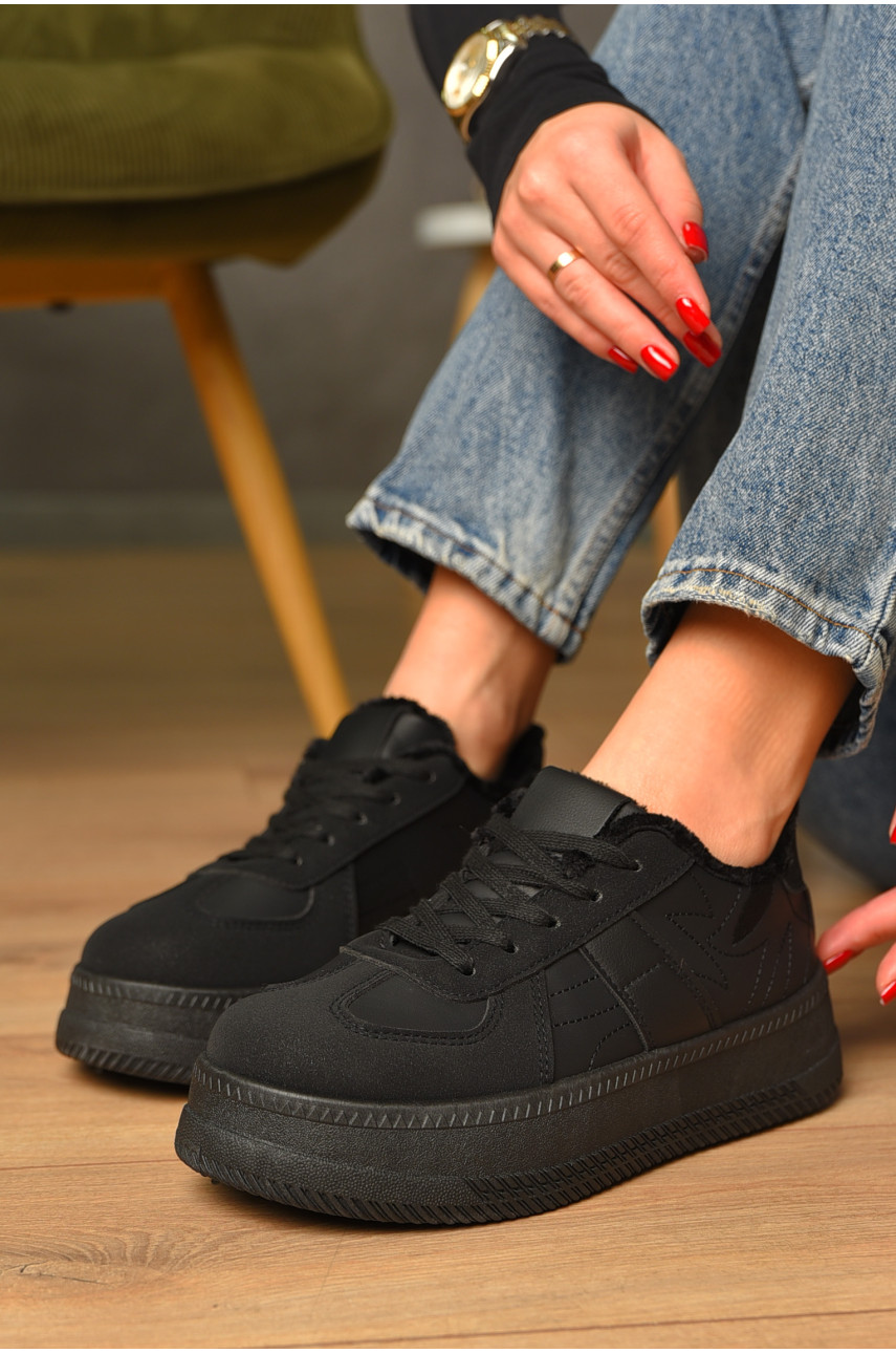 Кроссовки женские демисезонные черного цвета 777-2630 208390