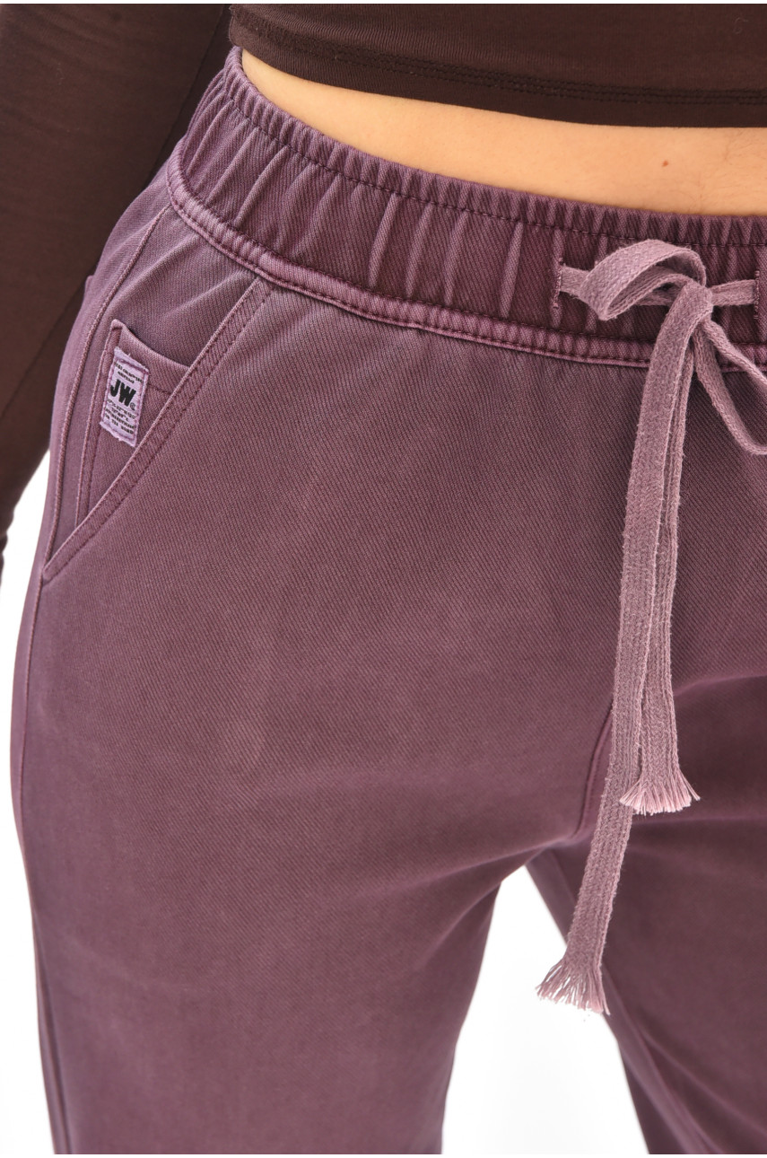 Штаны женские однотонные тёмно-фиолетового цвета 571-4 208411