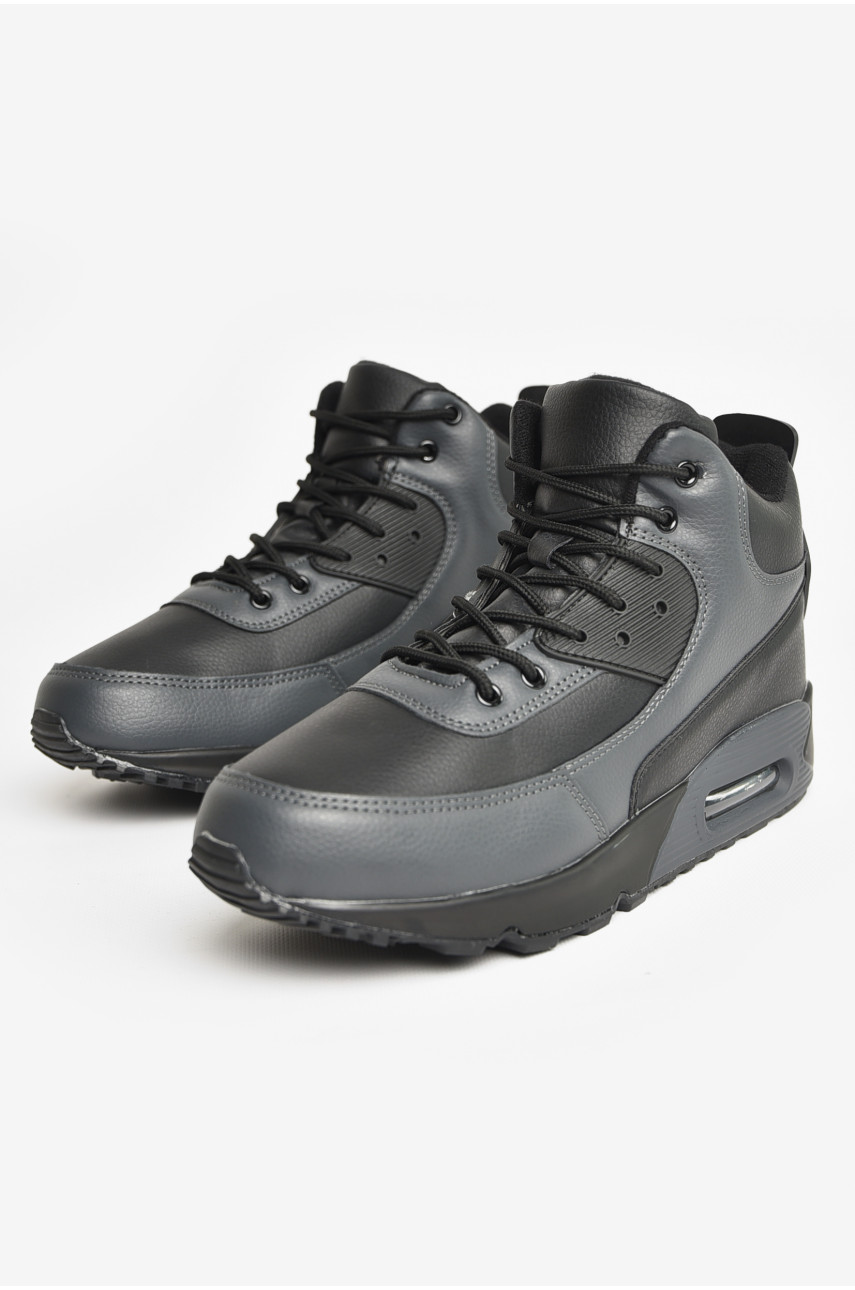 Кроссовки мужские зимние черно-серого цвета А801-8L 208432