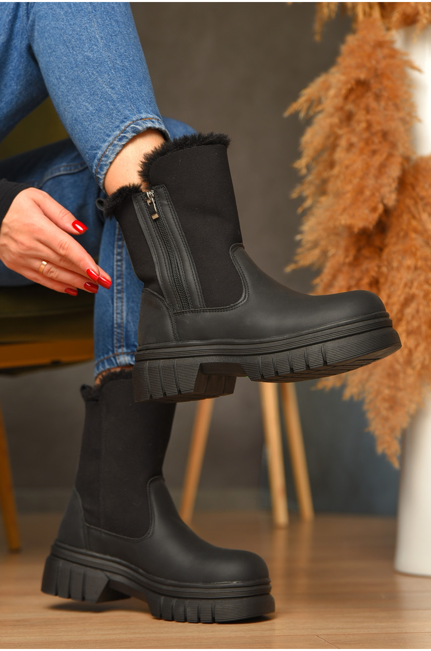 Ботинки женские зимние черного цвета 501-1 208451