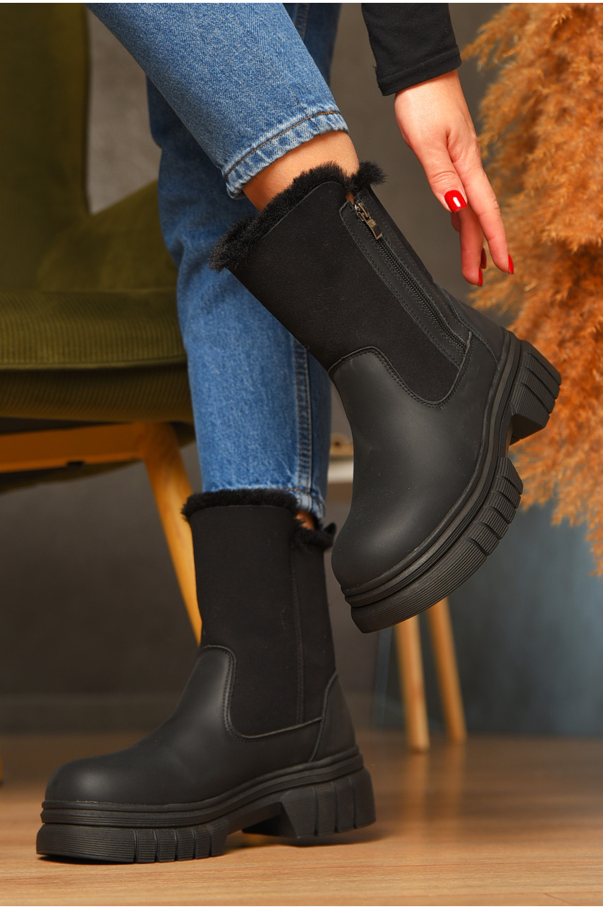 Ботинки женские зимние черного цвета 501-1 208451
