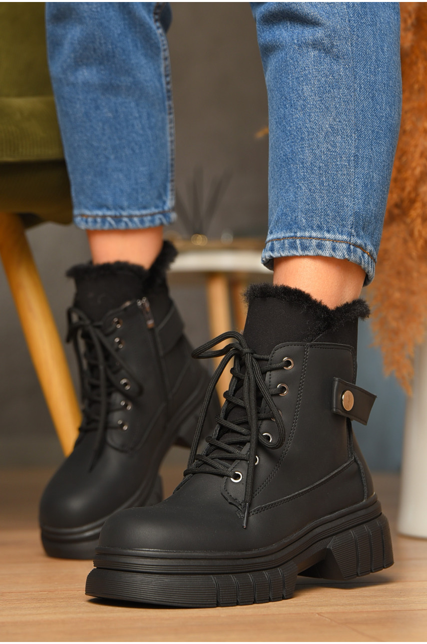 Ботинки женские зимние черного цвета 802-2 208458