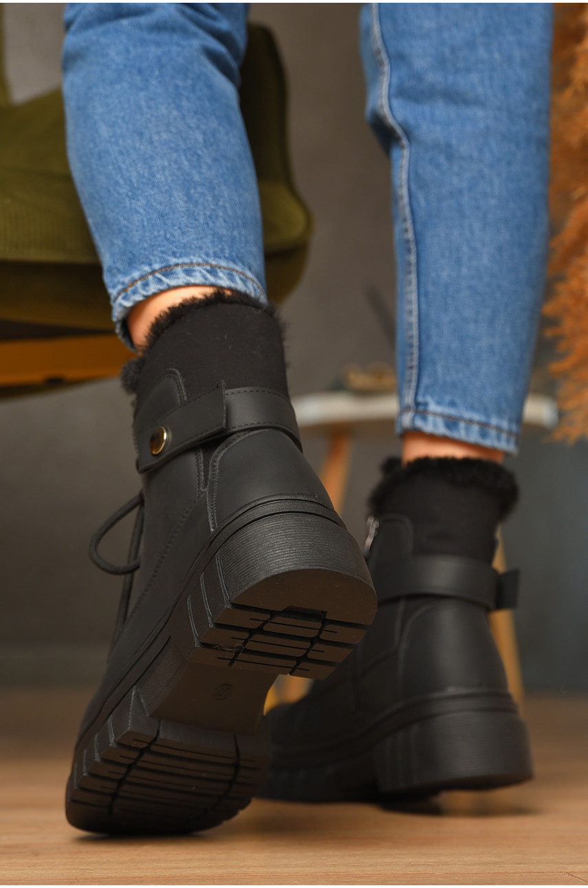 Ботинки женские зимние черного цвета 802-2 208458