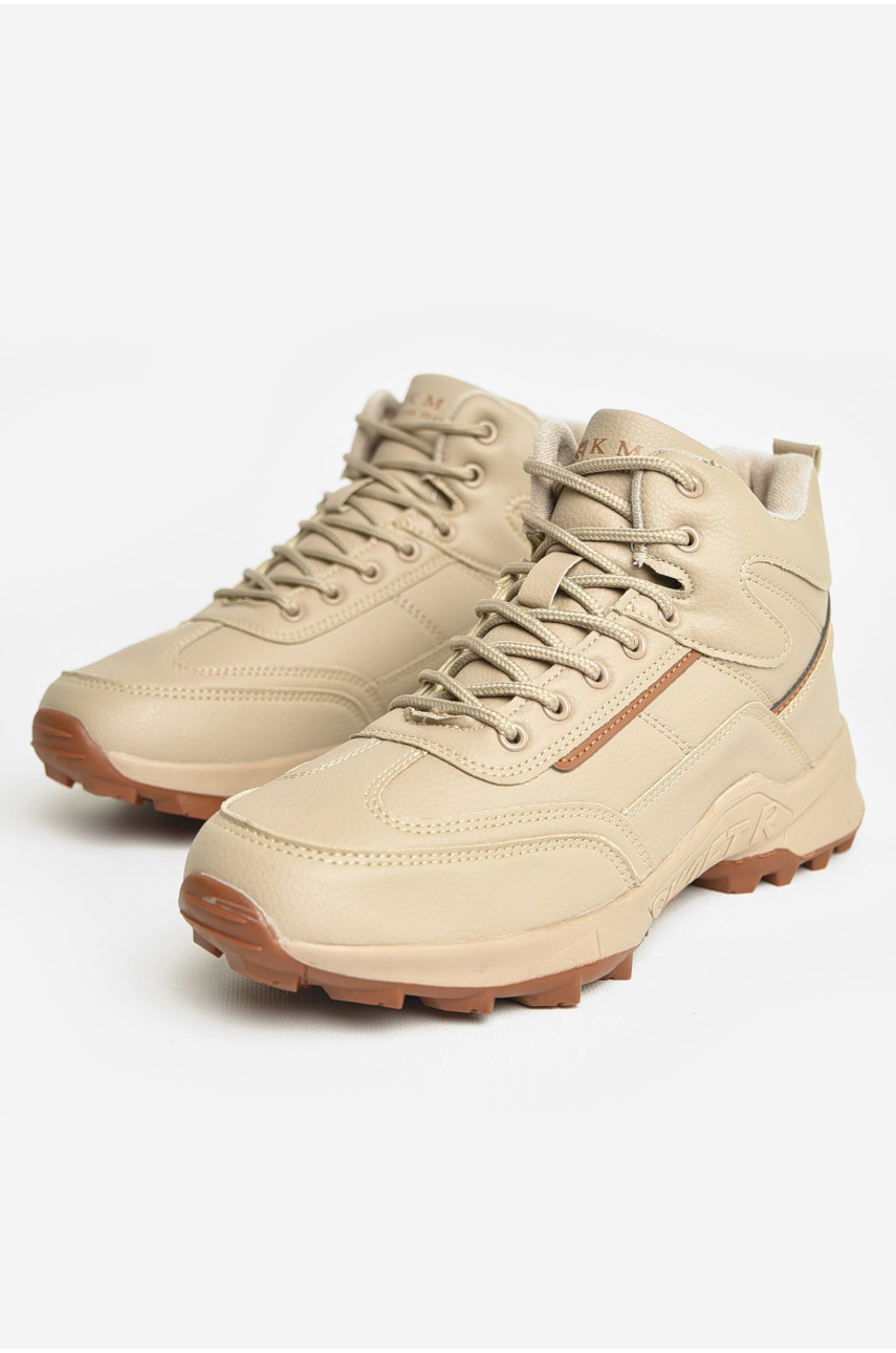 Кроссовки мужские зимние бежевого цвета А805-7L 208459