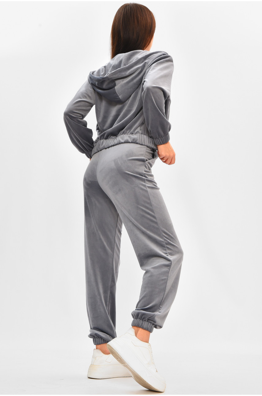 Спортивный костюм женский однотонный тёмно-серого цвета 1658-1 208483