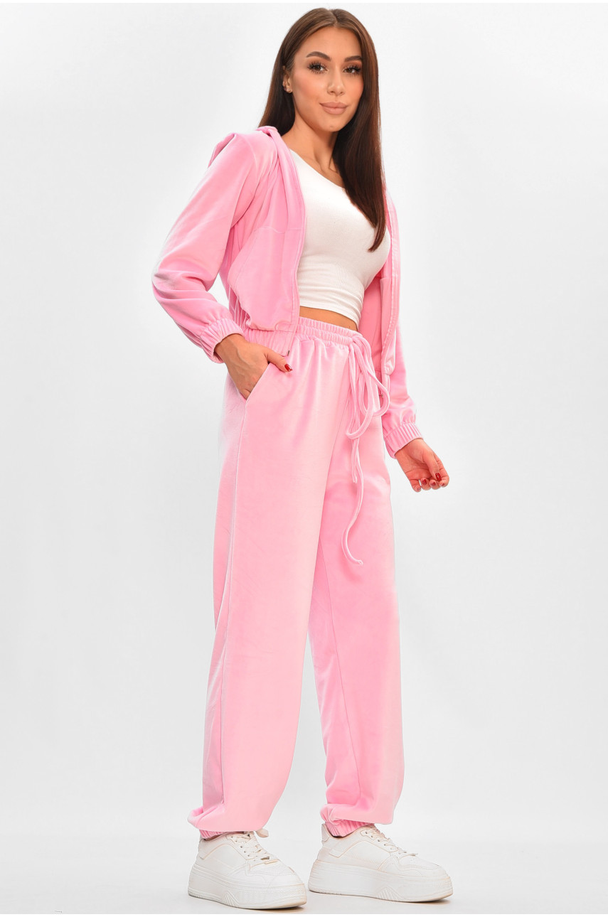 Спортивный костюм женский однотонный светло-розового цвета 1658-2 208484