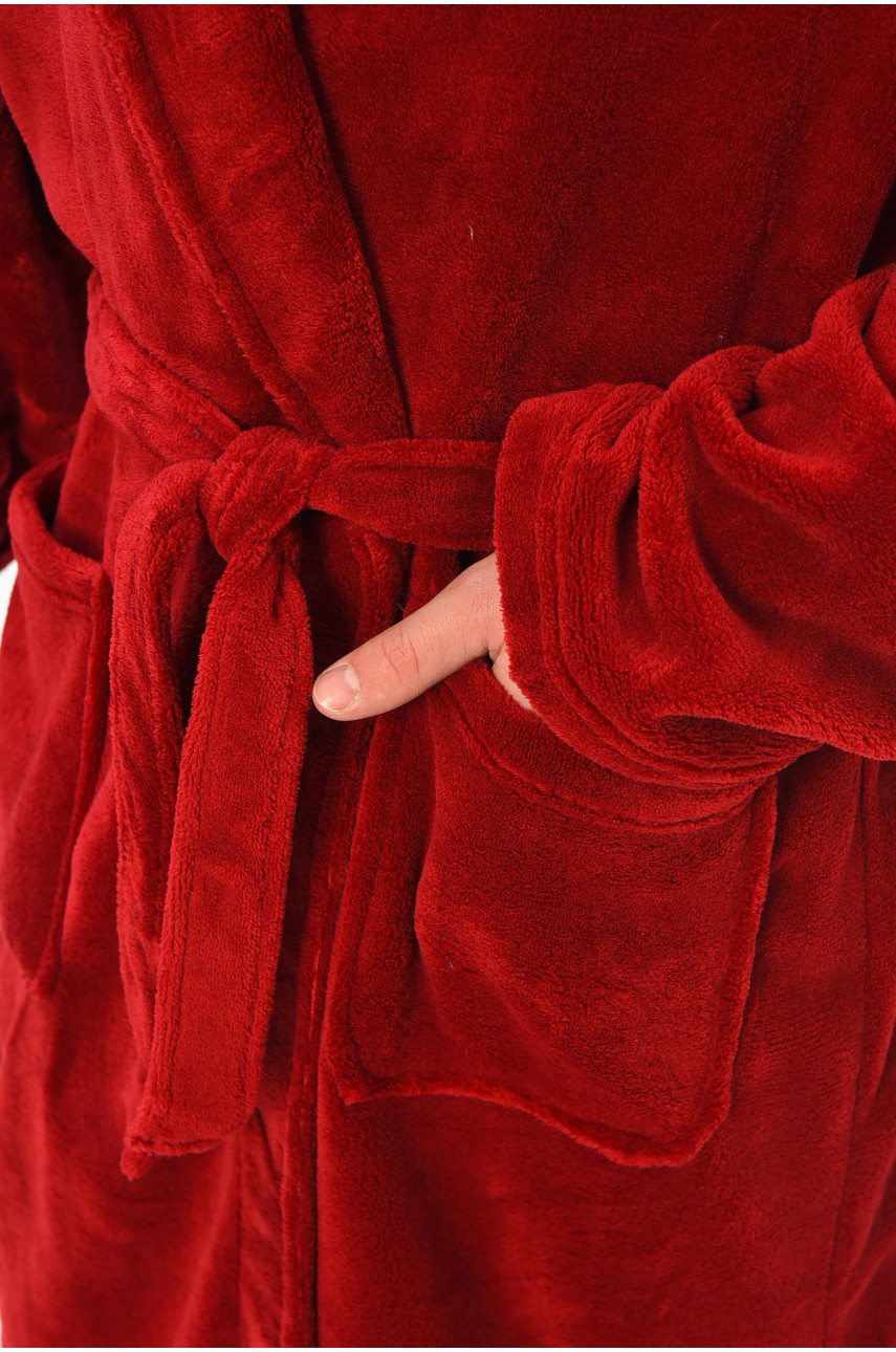 Халат мужской махровый бордового цвета 7711 208486