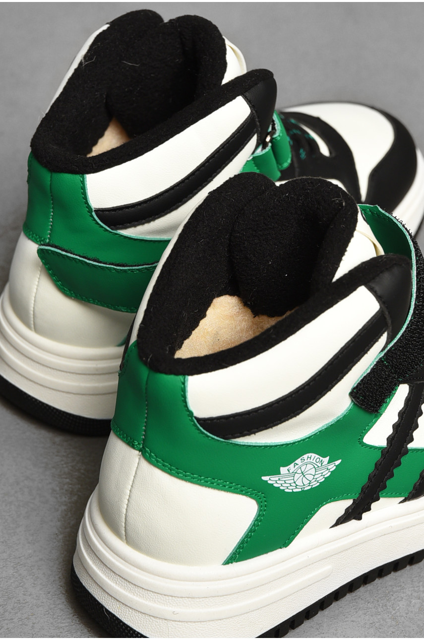 Хайтопи дитячі зима на хутрі зеленого кольору 31-2 208494