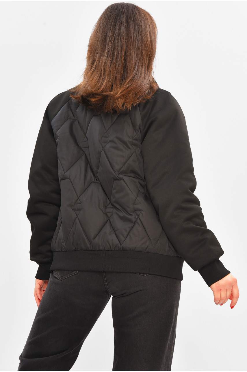 Куртка женская демисезонная черного цвета 191 208505