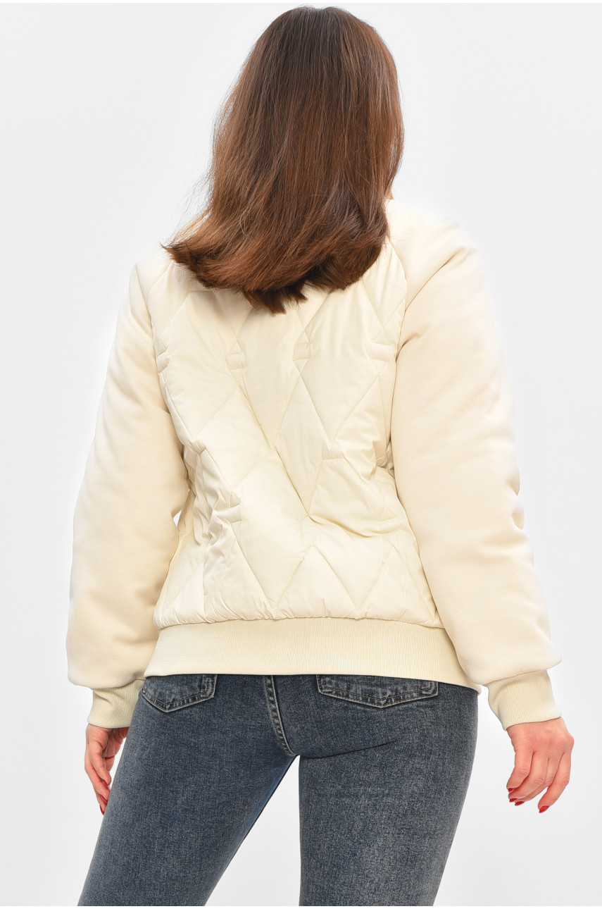 Куртка женская демисезонная молочного цвета 191 208506