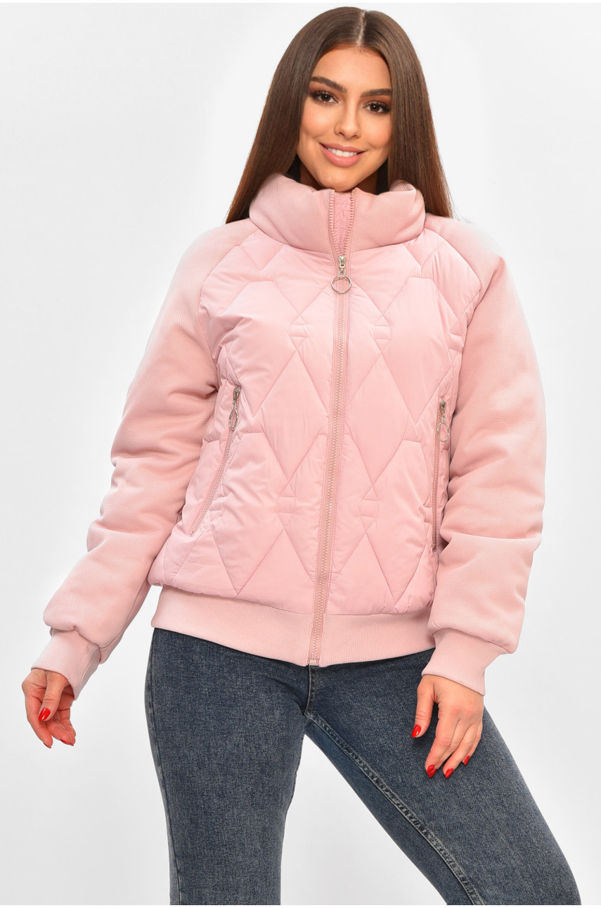 Куртка женская демисезонная розового цвета 191 208507