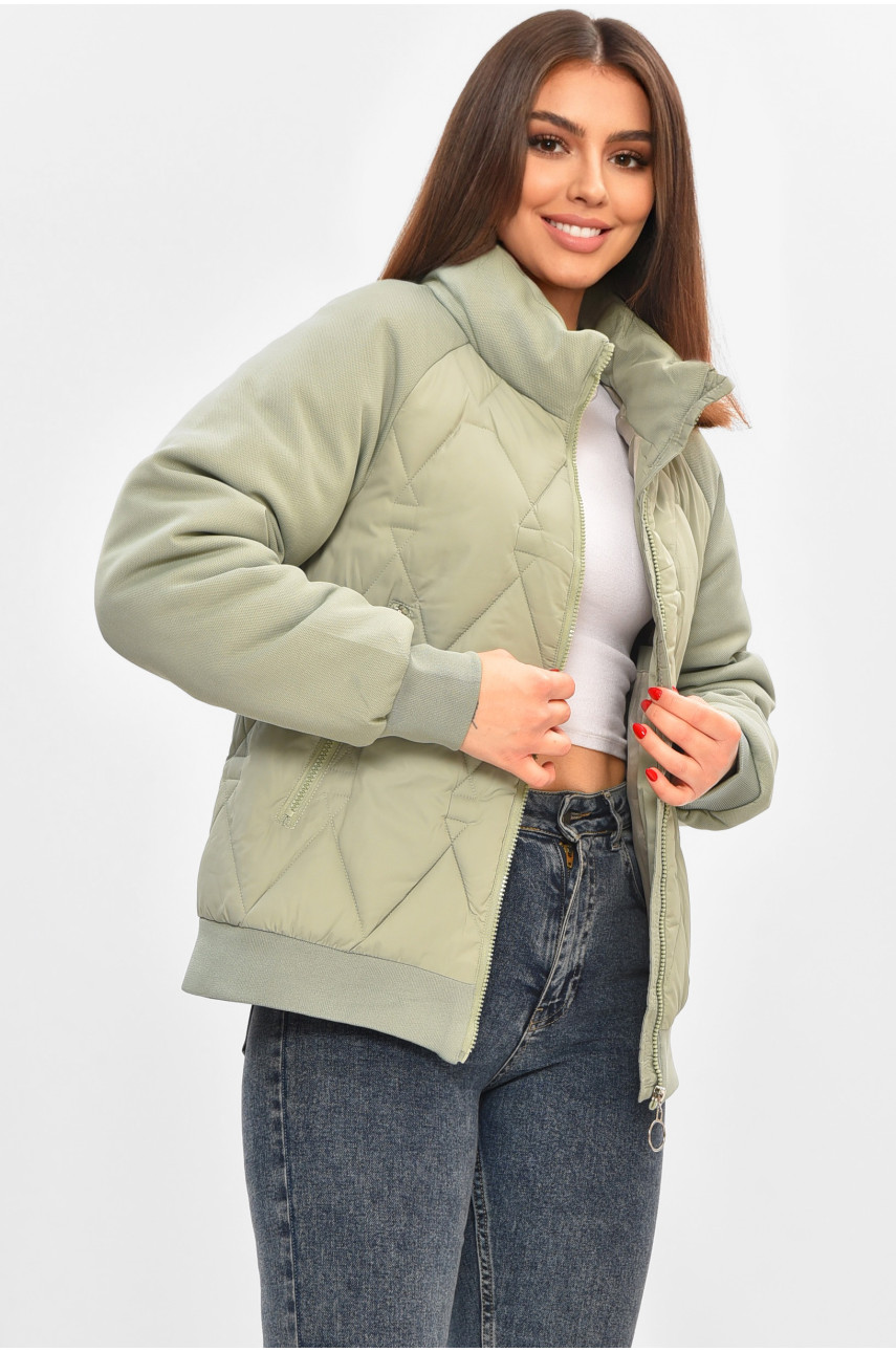 Куртка женская демисезонная мятного цвета 191 208508