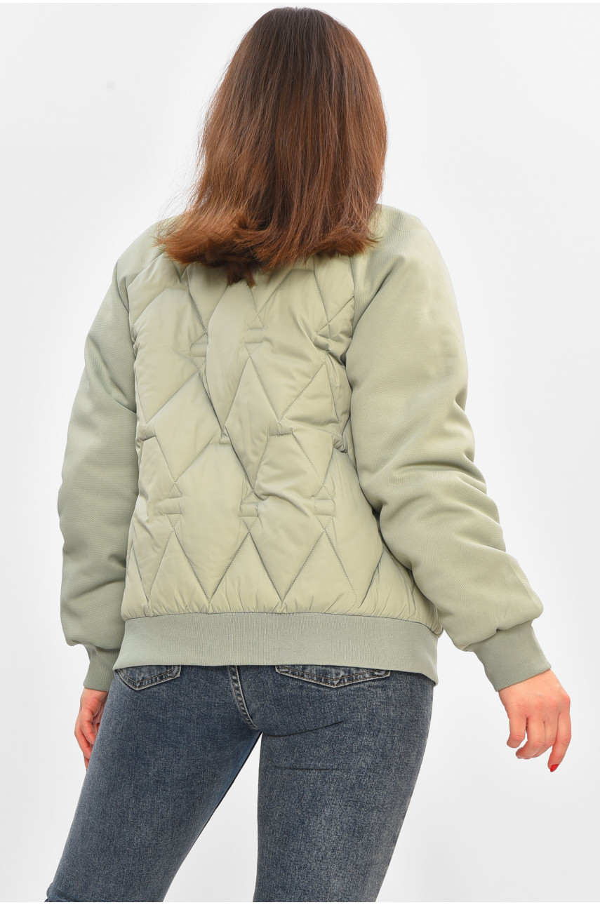 Куртка женская демисезонная мятного цвета 191 208508