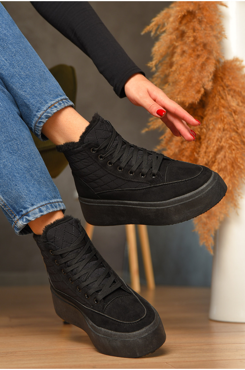 Ботинки женские зимние черного цвета 2024-20-2 208509