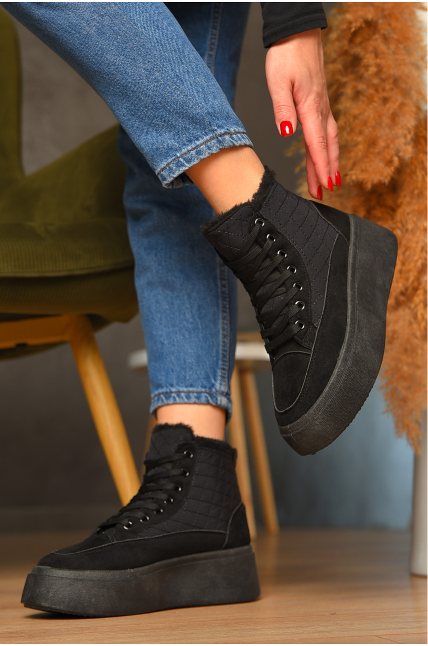 Ботинки женские зимние черного цвета 2024-20-2 208509