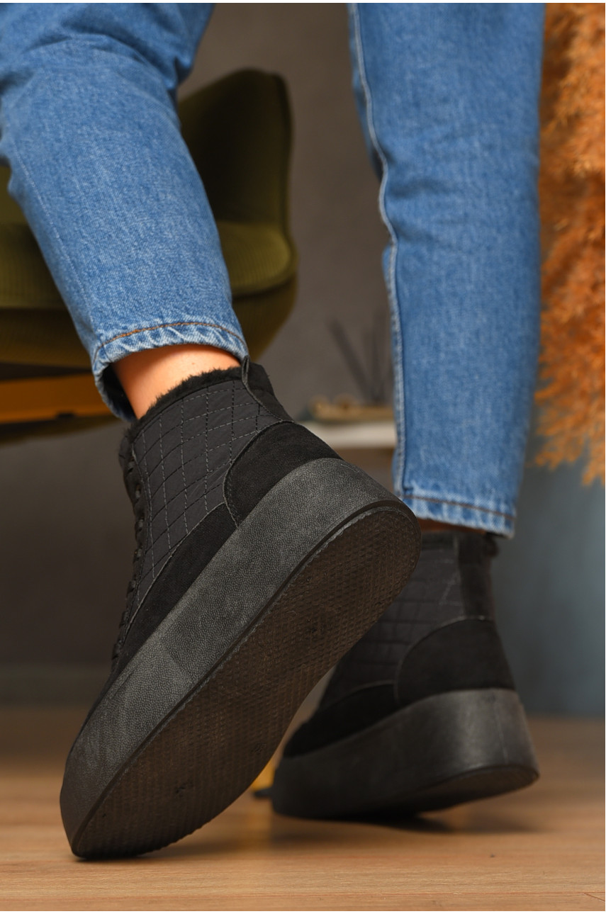 Ботинки женские зимние черного цвета 2024-20-2 208509