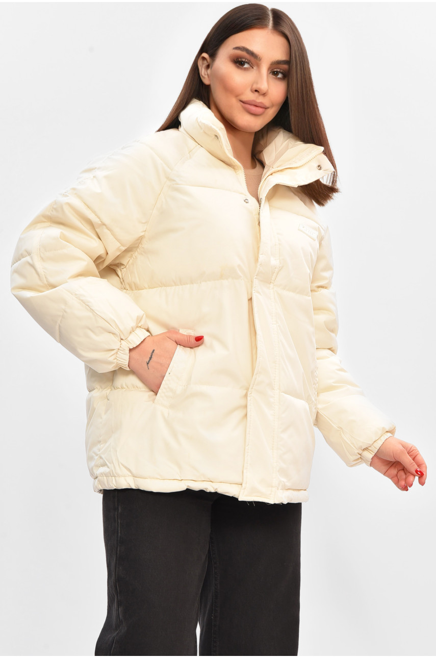 Куртка женская демисезонная молочного цвета 521 208510