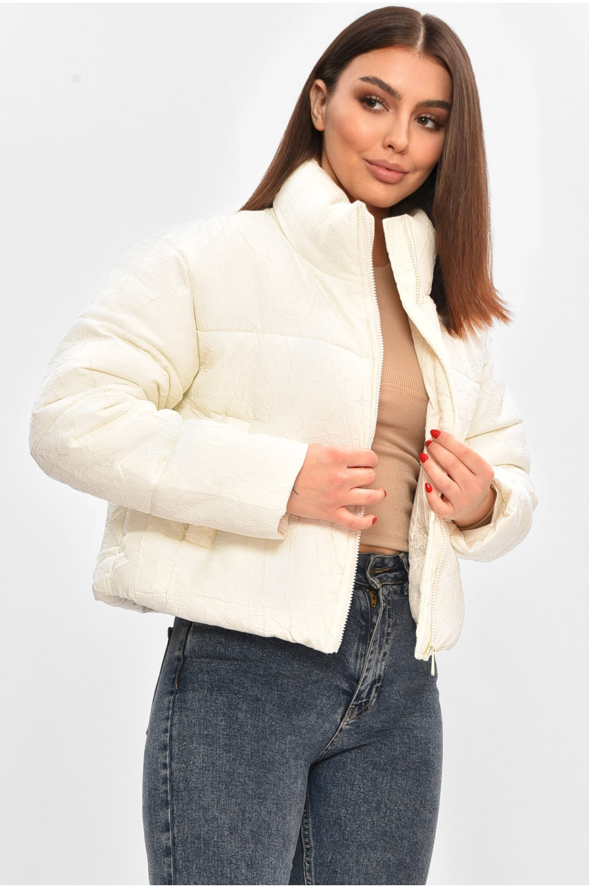 Куртка женская демисезонная белого цвета 17279 208512