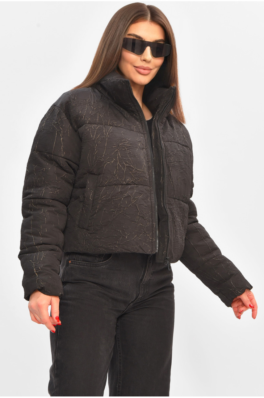 Куртка женская демисезонная черного цвета 17279 208515