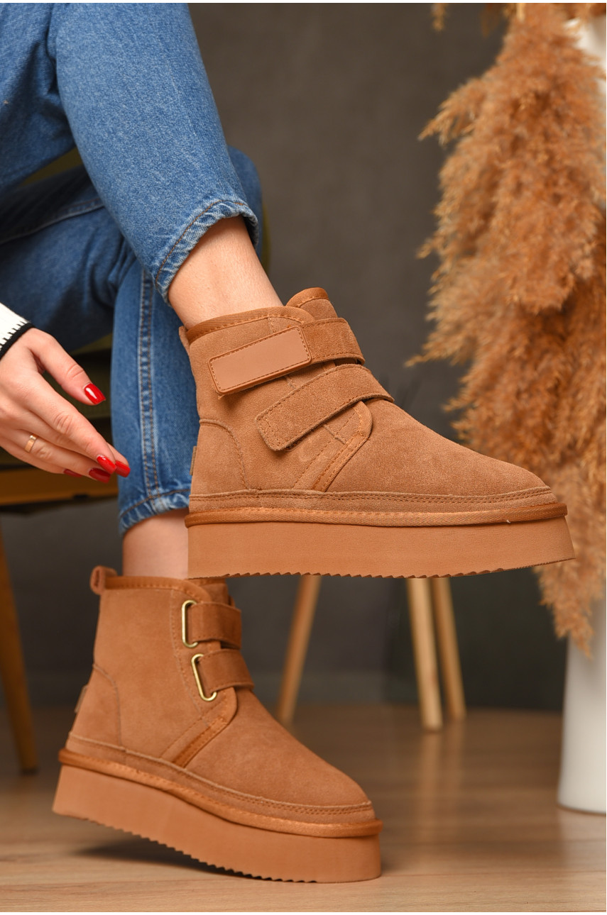 Угги женские на меху песочного цвета 5510-20 208516