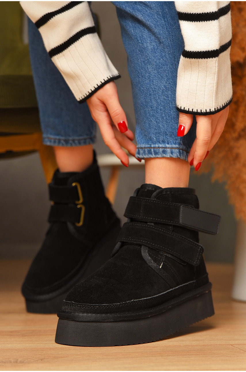 Угги женские на меху черного цвета 5510-1 208517