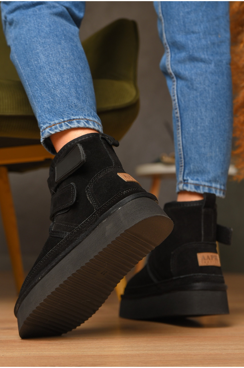 Уггі жіночі на хутрі чорного кольору 5510-1 208517