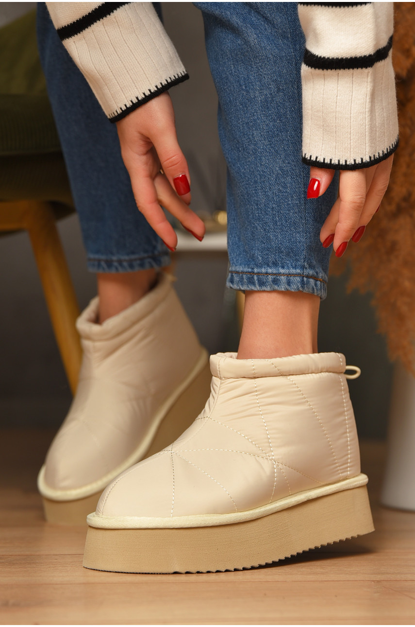 Угги женские на меху светло-бежевого цвета А808-13 208518