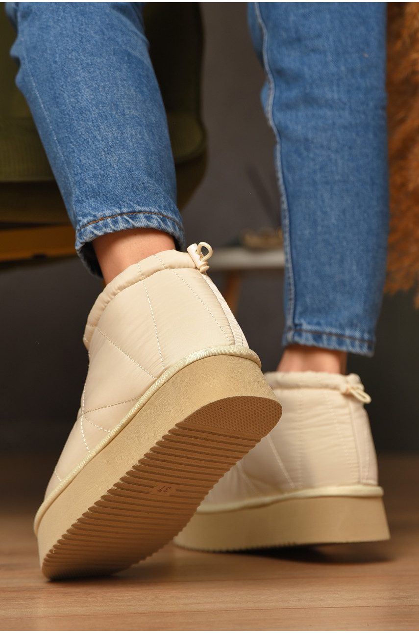 Уггі жіночі на хутрі світло-бежевого кольору А808-13 208518