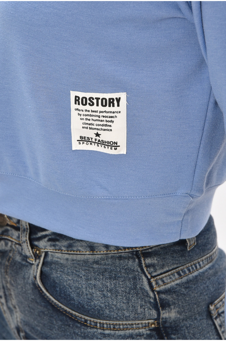 Свитшот женский голубого цвета 208522