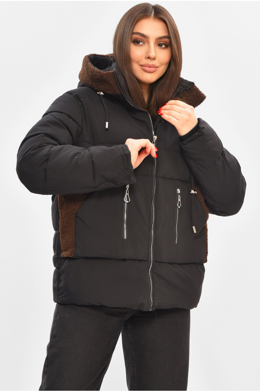 Куртка женская демисезонная черного цвета 2313 208523