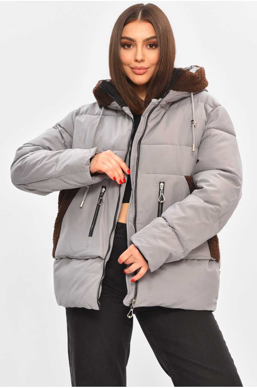 Куртка женская демисезонная серого цвета 2313 208524